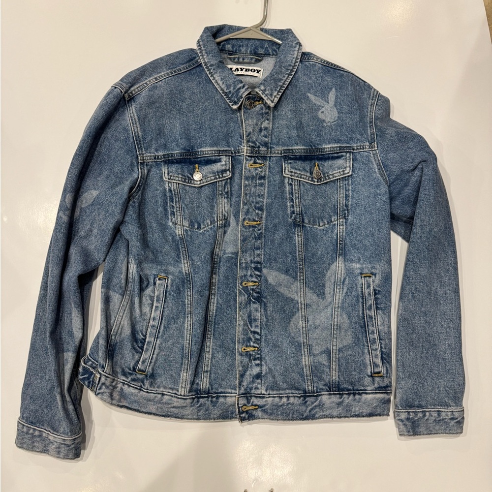 Playboy Mens Jean Jacket Size Large